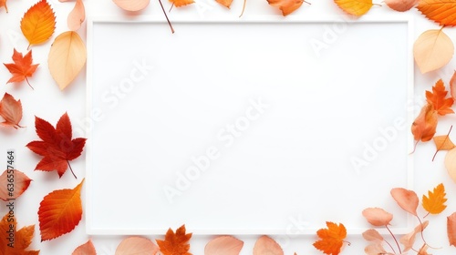 Background - banner Isolated autumn leaves place for text created with Generative AI technology