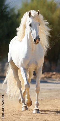 beautiful albino arabian horse