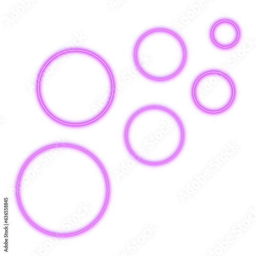 Scattered Purple Circles with Glow Effect