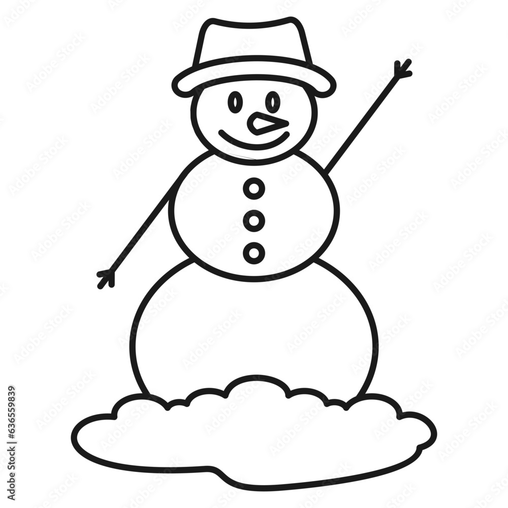 Snowman Outline Icon Snowman Outline Icon