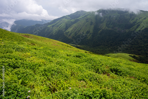 Mountain view of Devaramane hill Karnataka india. photo