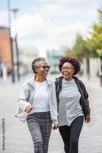 Older sisters against the city backdrop