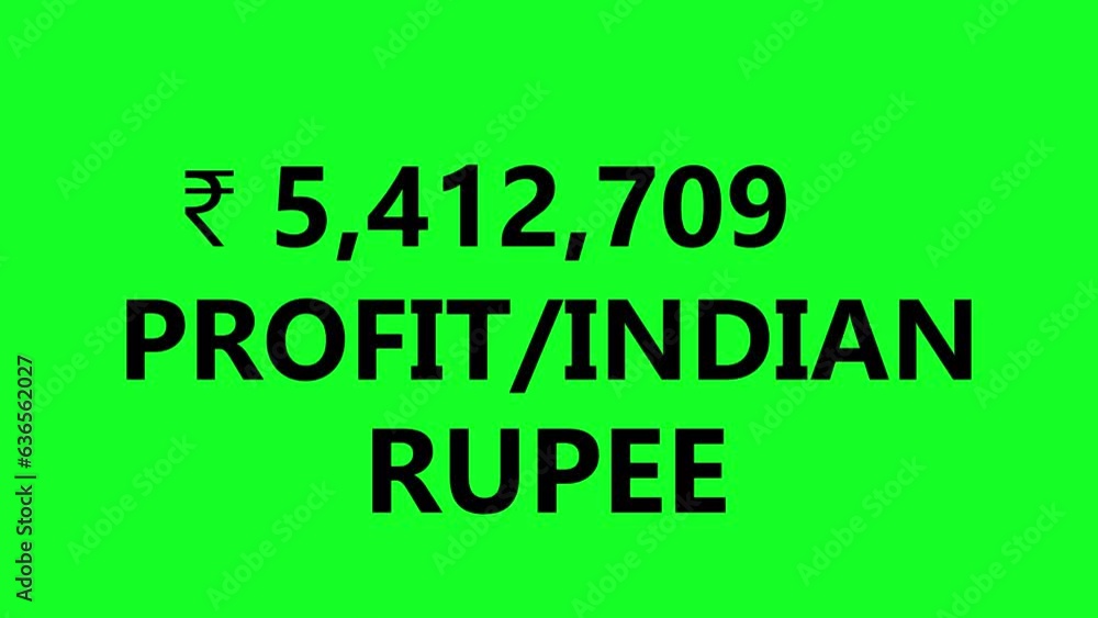 Motion graphic of profit increasing. Amount of profit going up. Profit in Indian Rupee. Increasing profit animation. 4K alpha Motion graphic of profit increasing. Amount of profit going up. Profit in Indian Rupee. Increasing profit animation. 4K alpha