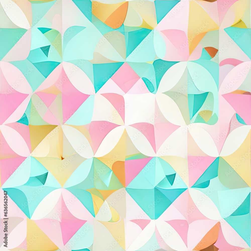 Colorful abstract background with geometric shapes. Seamless pattern. Generative AI. Colorful abstract background with geometric shapes. Seamless pattern. Generative AI.