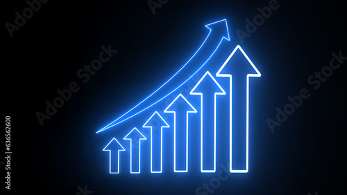 Abstract graph chart illustration background. Growth arrow step up staircase success concept on creative business background with improvement stair ladder finance graph progress.