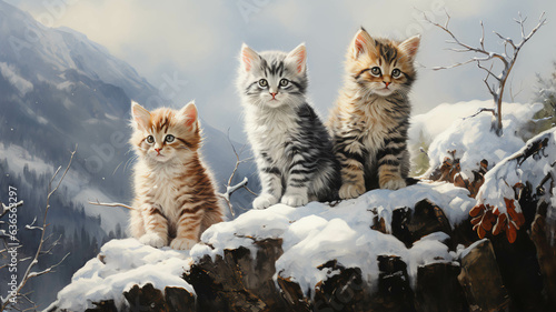 Kittens on Christmas