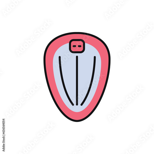 Cricket guard color line icon.
