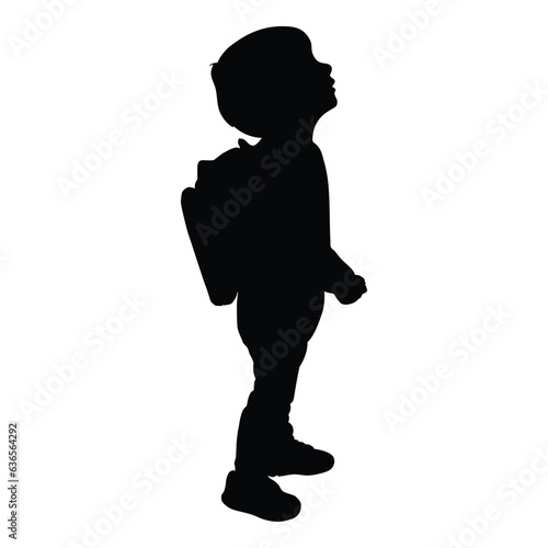 a child silhouette vector, back to school