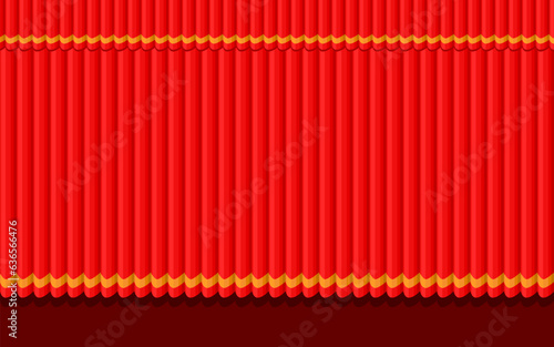 closed red curtain background