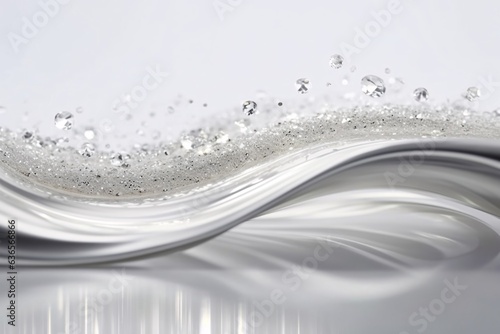 Abstract background. Silver tinsel background. Precious Dust. Splash of gems. Selective focus. Artistic blur. 3d rendering, 3d illustration.
 photo