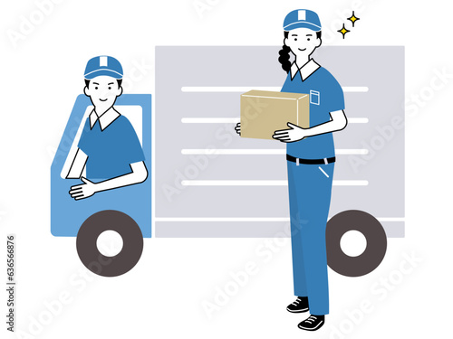 引越業者の従業員・男女セット