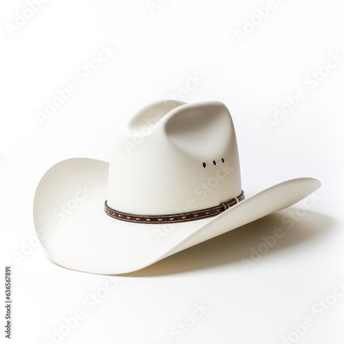 White cowboy hat smooth quality 
