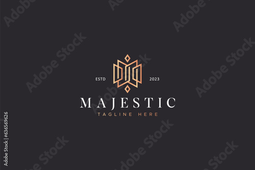 Abstract Letter M for Majestic Sign Symbol Brand Identity Geometric Shape Business