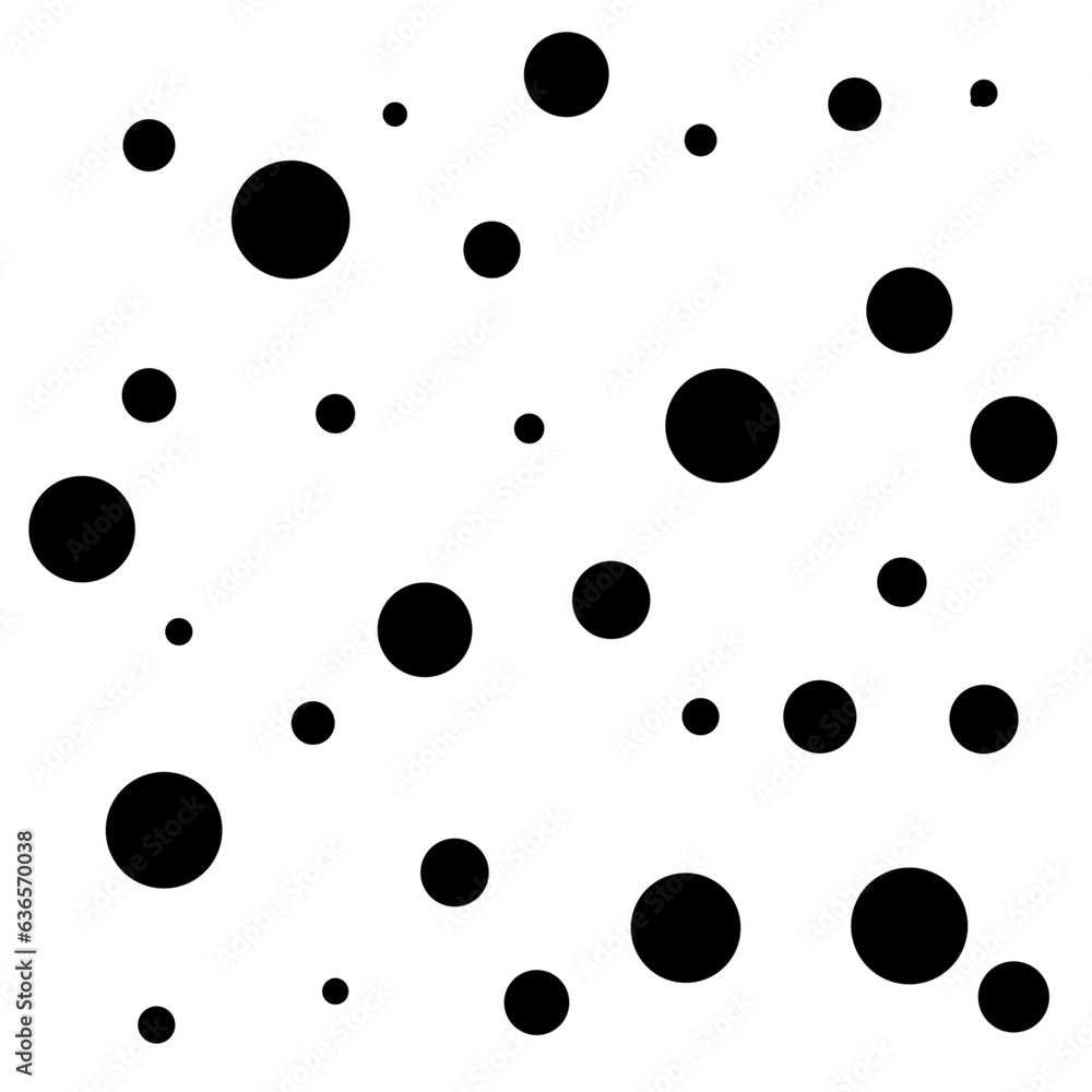 White background with black circles White background with black circles