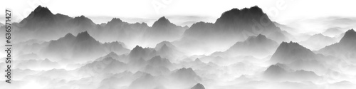 white clouds in the mountains