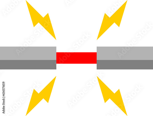 Free Download Damaged broken short circuit overload electrical electric wire with sparks PNG - GFXLoad