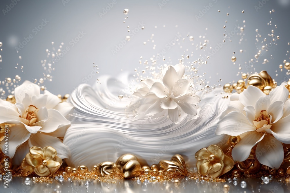 Beautiful flower on bokeh background with copy space. Аbstract background with bokeh defocused lights. Glittering lights background. 3D rendering
Beautiful flower on bokeh background with copy space. Аbstract background with bokeh defocused lights. Glittering lights background. 3D rendering