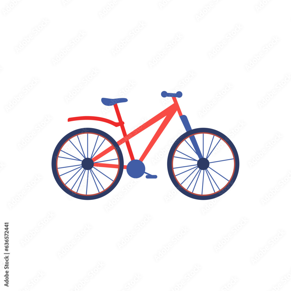 Fototapeta premium Vector bicycle cartoon isolated on white background