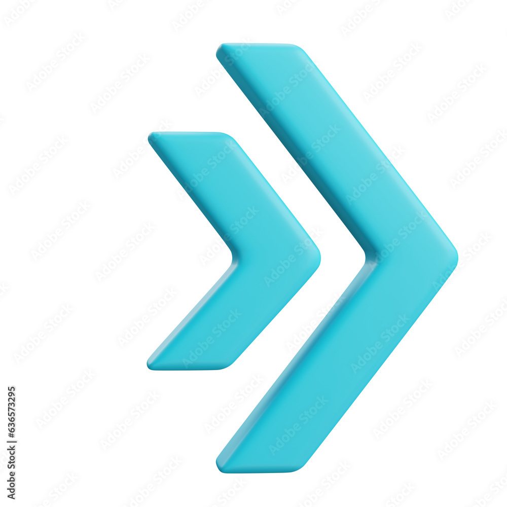 double arrows 3d icon double arrows 3d icon