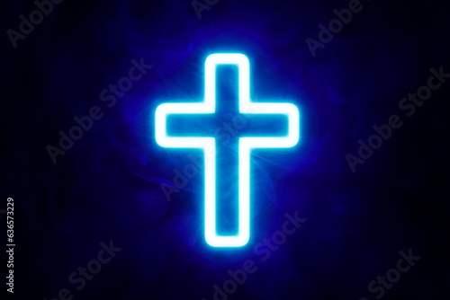 Christian religious symbols icons background
