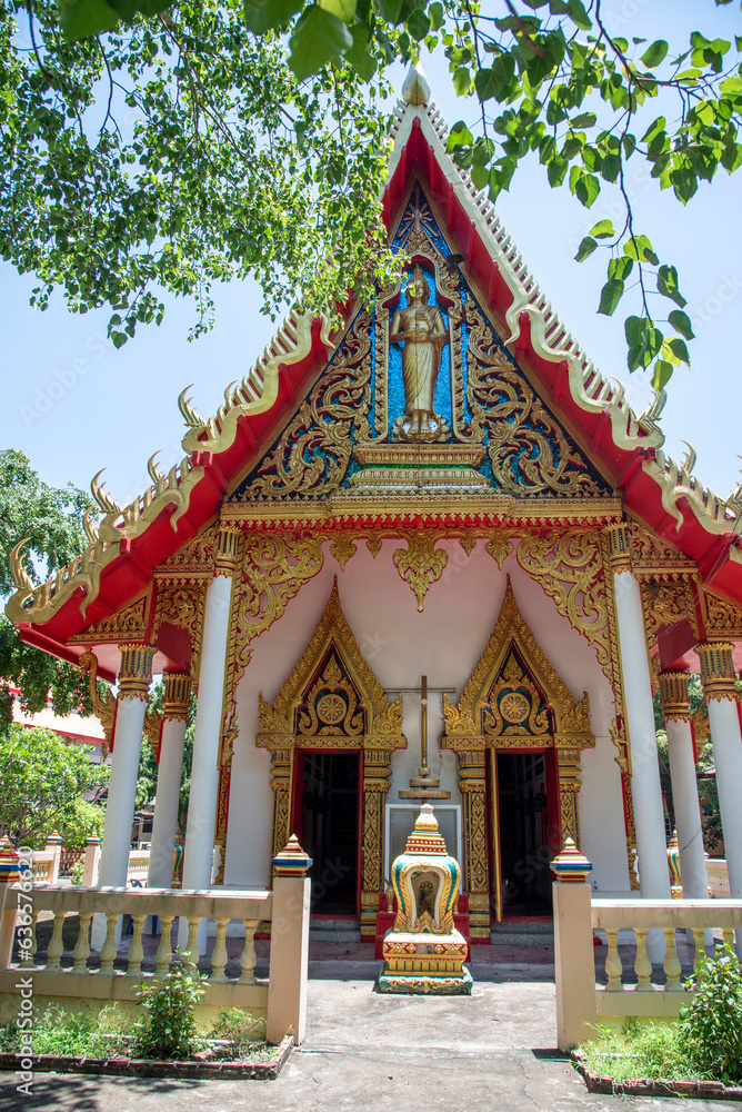 Wat Lek Thammakit is the most famous landmark in Nakorn Nayok, Thailand