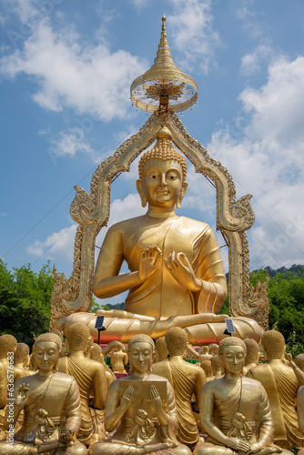 Phuttha Utthayan Makha Bucha Anusorn  Buddhism Memorial Park  is the most famous landmark in Nakorn Nayok  Thailand