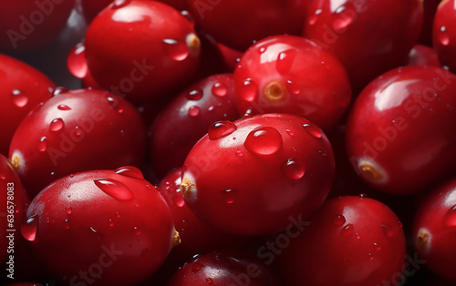 Wallpaper Mural Close up of a red cranberries Torontodigital.ca