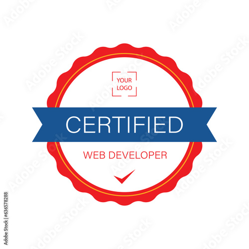 Professional round certificate of Web Developer