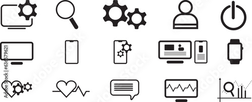Set of appliances icons. Types of web icons. Vector illustration.