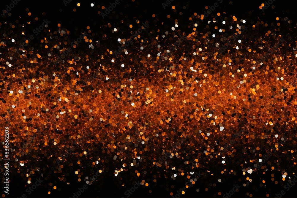 Abstract Halloween or Thanksgiving party invitation with glitter and sparkles on orange and black background. Generative AI Abstract Halloween or Thanksgiving party invitation with glitter and sparkles on orange and black background. Generative AI