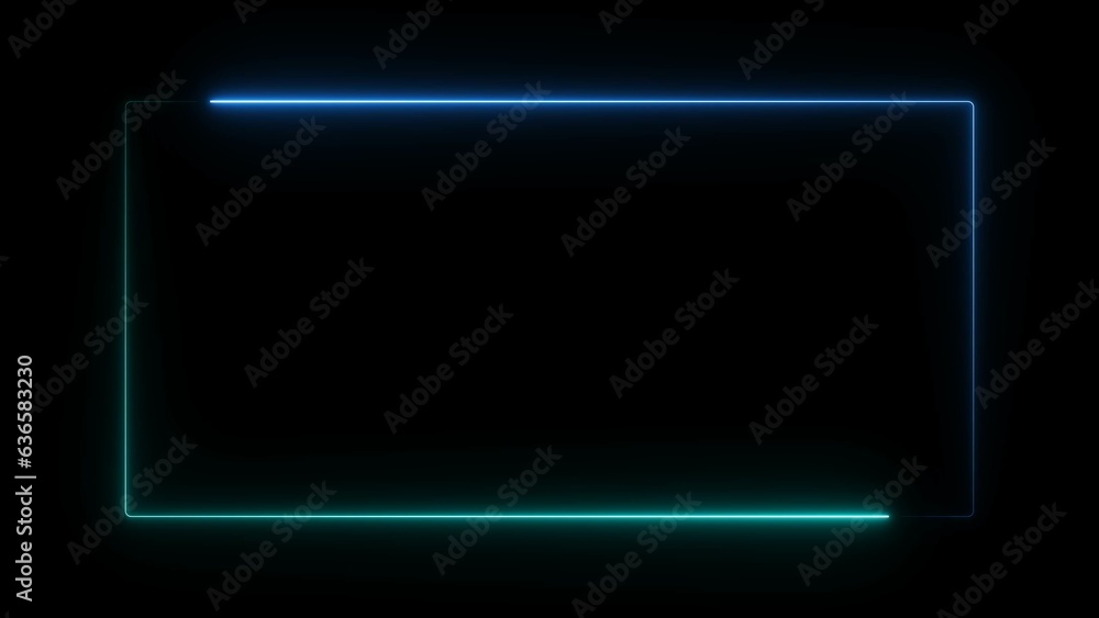 abstract neon rectangle frame illustration background 4k abstract neon rectangle frame illustration background 4k