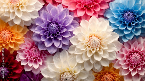  抽象的な花の花ダリア テクスチャ背景GenerativeAI © enopi