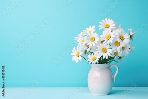 Wallpaper Mural Ai vaso con margherite bianche Torontodigital.ca