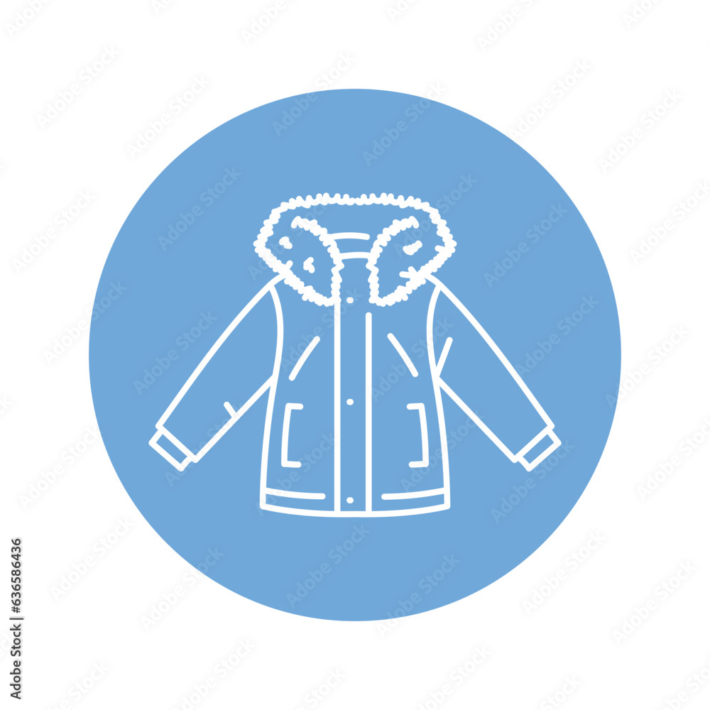 Baby jacket black line icon. Baby jacket black line icon.