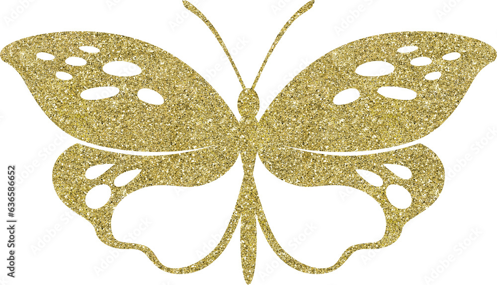 Butterfly Gold Glitter Butterfly Gold Glitter