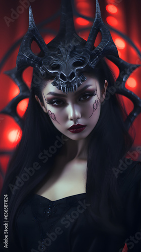 devil woman with horns © AGSTRONAUT