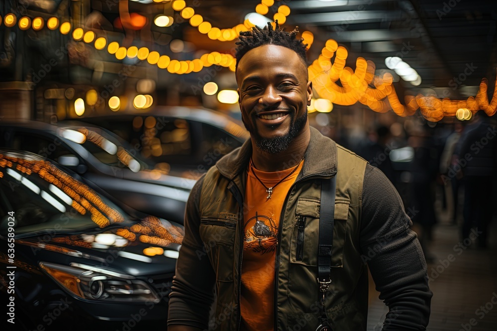 First day at a new job: car mechanic enjoys his career start First day at a new job: car mechanic enjoys his career start