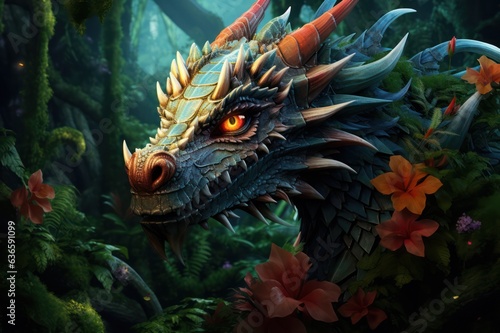 fantasy dragon head closeup © Dina