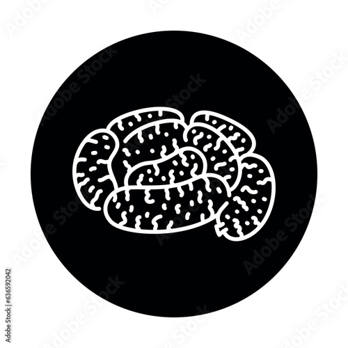 Sausages black line icon.