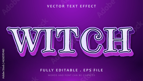 Minimal Witch Editable Text Effect Design Template