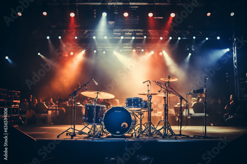 drumset on stage