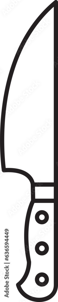 Obraz premium chef's knife cooking kitchen tools clipart