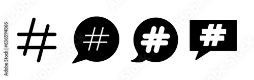 Hashtag icon vector. hashtag simbols