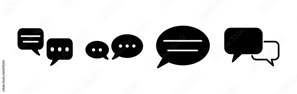 Chat icon vector. Chat Icon in trendy flat style isolated. Speech bubble symbol Chat icon vector. Chat Icon in trendy flat style isolated. Speech bubble symbol