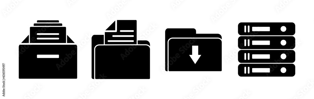 Archive icon vector. archive storage icon vector. folders icon. Archive icon vector. archive storage icon vector. folders icon.