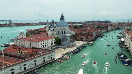 Aerial view of Grand Canal and Saint Peter's Basilica in Venice, Italy (ID: 636599068)