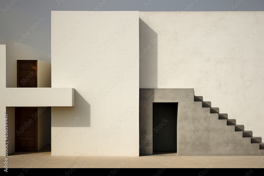 Minimalist geometries, classical architecture and modern, mismatch, complex shapes. Minimalist geometries, classical architecture and modern, mismatch, complex shapes.
