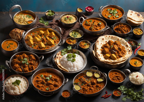 Indian traditional food, Indian masala curry items