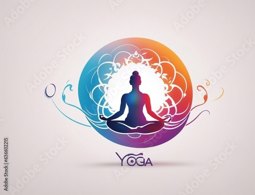 international yoga day meditation pose design with stunning background concept, 3d