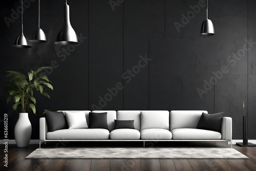 modern living room with sofa